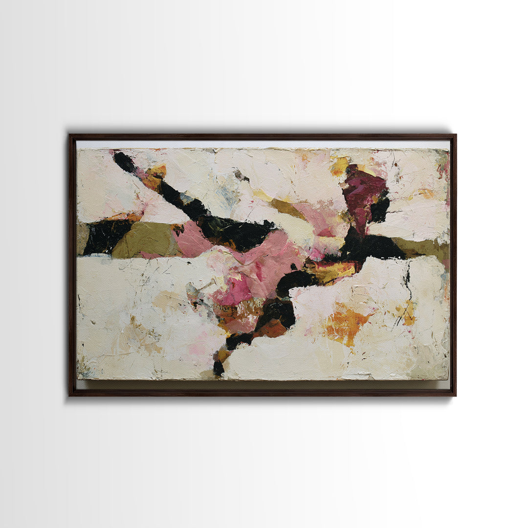 Dancer Figure Fractured into Vibrant Movement Canvas Print, Expressionist Art, Room Decor, Living Room Decor, Oil Painting, EXP-3x2-56