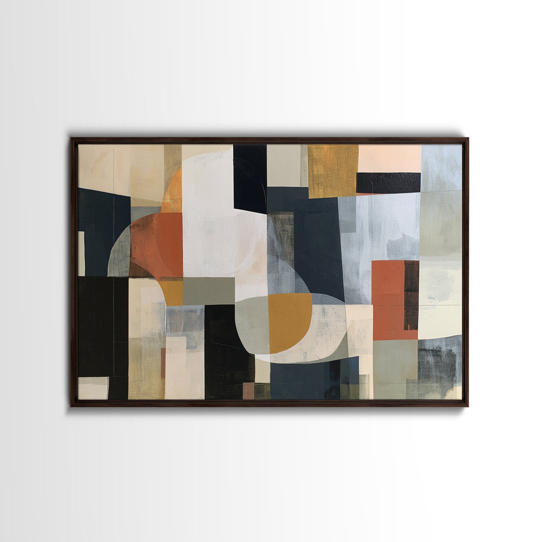 Storm Clouds Above Sharp Black Rooftops Canvas Print, Expressionist Art, Original Painting, Living Room Decor, Expression, EXP-3x2-67