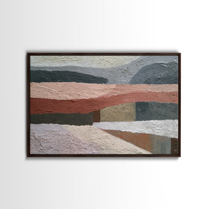 Stormy Landscape Painted Framed Canvas Print, Expressionist Art, Original Art, Living Room Decor, Fine Art, Expression, EXP-3x2-7