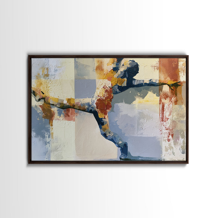 Dancer Figure Fractured into Vibrant Movement Canvas Print, Expressionist Art, Modern Wall Art, Living Room Decor, Expression, EXP-3x2-8