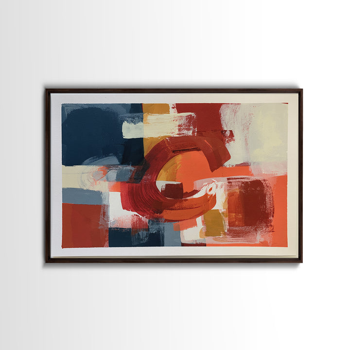 Red Room Interior Abstraction Canvas Print, Expressionist Art, Digital Wall Art, Living Room Decor, Expression, Fine Art Print, EXP-3x2-95