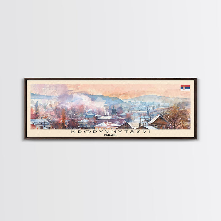 Kropyvnytskyi Ukraine Travel Print Wall Art, Panoramic City Art, Travel Art, Wall Decor, Vacation Gift, Framed Canvas Print Or Metal Art