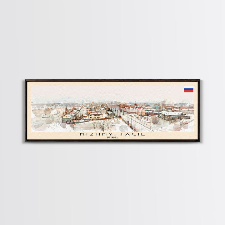Nizhny Tagil Russia Wall Art, Panoramic Travel Poster, Panoramic Framed Canvas Print, City Wall Art, Wall Hanging Home Decor, Travel Art