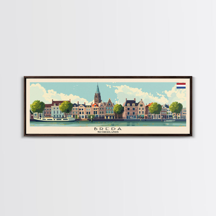 Bremen Germany Wall Art, Panoramic Travel Poster, Panoramic Framed Canvas Print, City Wall Art, Wall Hanging Home Decor, Travel Art