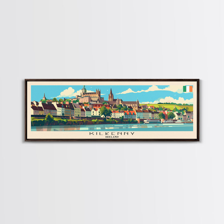 Kilkenny Ireland Travel Print Wall Art, Panoramic City Art, Travel Art, Wall Decor, Vacation Gift, Framed Canvas Print Or Metal Art