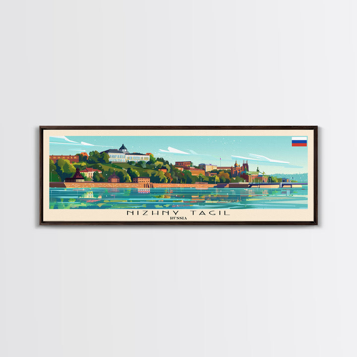 Nizhny Tagil Russia Wall Art, Panoramic Travel Poster, Panoramic Framed Canvas Print, City Wall Art, Wall Hanging Home Decor, Travel Art