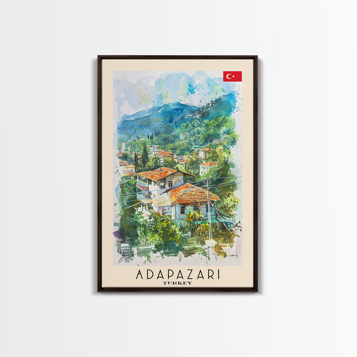 Lush Adapazarı Turkey Greenery Scene, Framed Canvas Print, Bedroom Wall Art, Nature Style, Perfect Home Decor