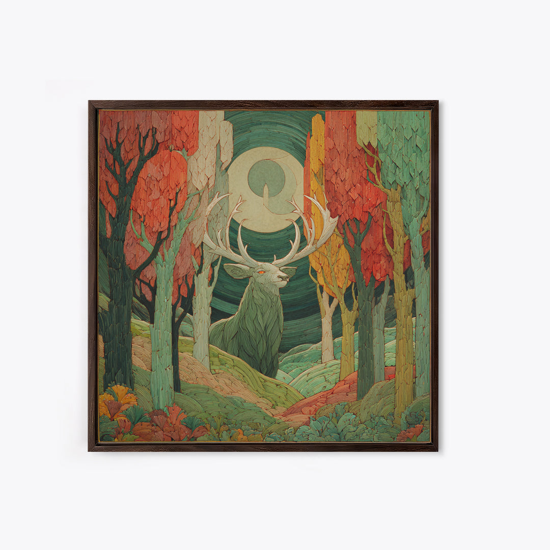 Faerie Market under Giant Mushrooms Canvas Print, Fantasy Art, Boho Wall Art, Living Room Decor, Oil Painting, Mythic, FAN-1x1-15