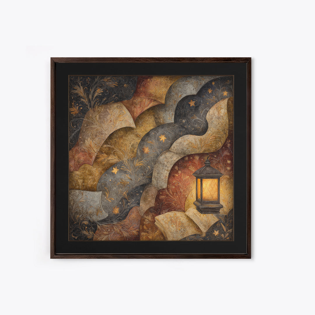 Phoenix Rising in Gold and Crimson Flames Framed Canvas Print, Fantasy Art, Fine Art Print, Living Room Decor, Fine Art, Mythic, FAN-1x1-29