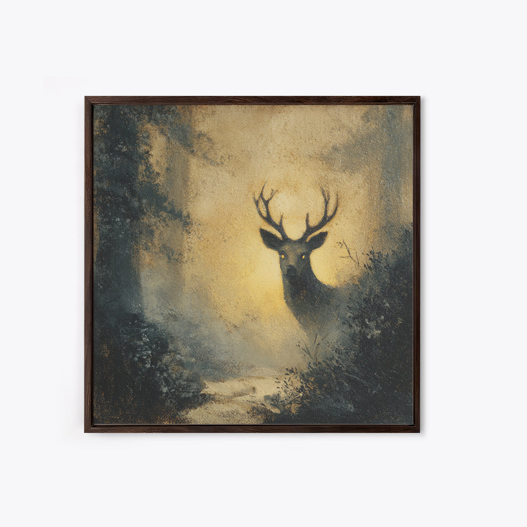 Giant Tree City Filled Framed Canvas Print, Fantasy Art, Statement Artwork, Living Room Decor, Abstract Art, Mythic, Wall Decor, FAN-1x1-33