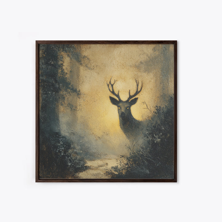 Giant Tree City Filled Framed Canvas Print, Fantasy Art, Statement Artwork, Living Room Decor, Abstract Art, Mythic, Wall Decor, FAN-1x1-33