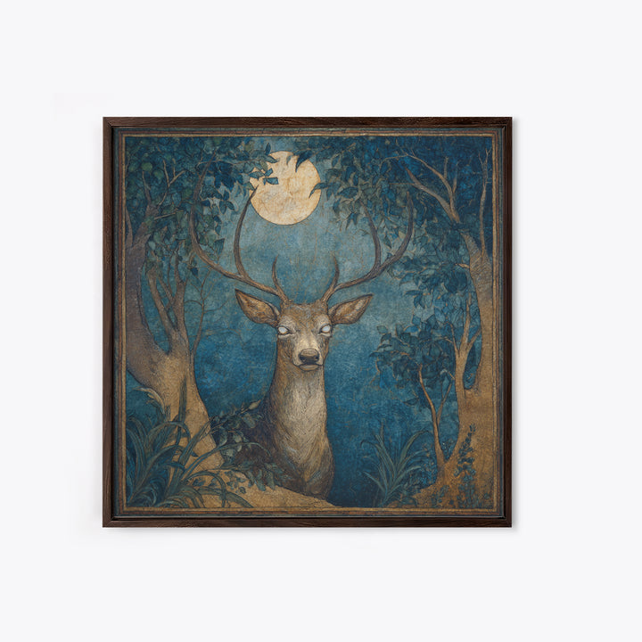 Faerie Market under Giant Mushrooms Framed Canvas Print, Fantasy Art, Digital Painting, Living Room Decor, Fine Art, Mythic, FAN-1x1-63