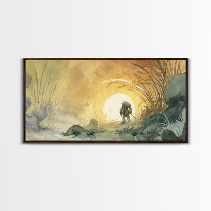 Dragon Soaring Above Jagged Mountain Peaks Canvas Print, Fantasy Art, Wall Art, Living Room Decor, Mythic, Boho Wall Art, FAN-2x1-21
