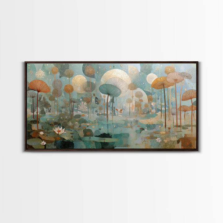 Golem Made of Vines and Old Stone Canvas Print, Fantasy Art, Contemporary Art, Living Room Decor, Mythic, Printable Art, FAN-2x1-41