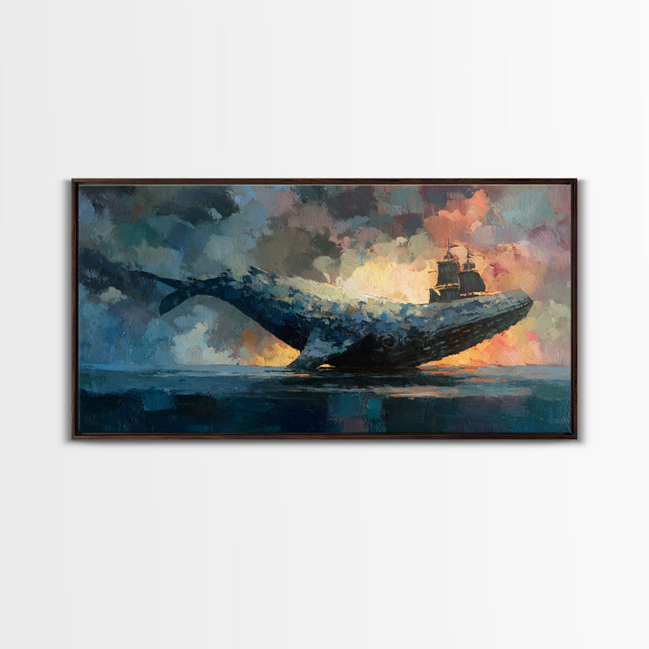 Dragon Egg Nest Framed Canvas Print, Fantasy Art, Statement Artwork, Living Room Decor, Fine Art, Mythic, Wall Decor, FAN-2x1-42