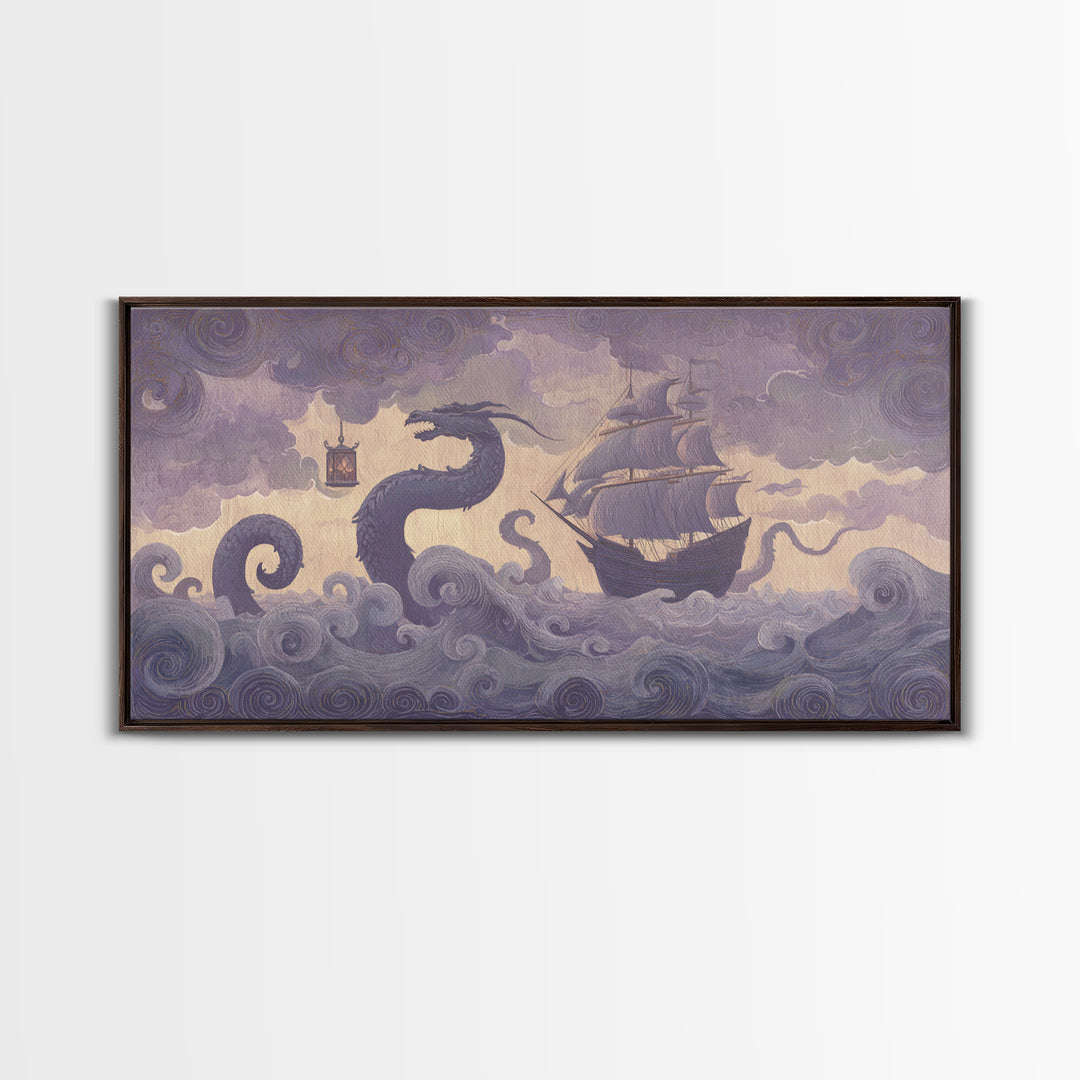 Griffin Perched on a Castle Wall Canvas Print, Fantasy Art, Contemporary Art, Living Room Decor, Mythic, Printable Art, FAN-2x1-54