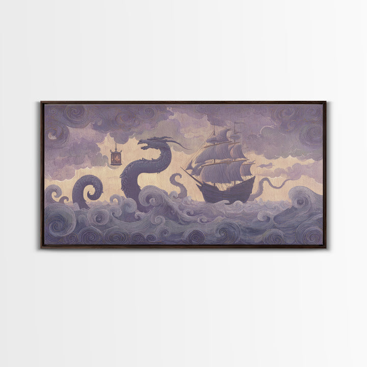 Griffin Perched on a Castle Wall Canvas Print, Fantasy Art, Contemporary Art, Living Room Decor, Mythic, Printable Art, FAN-2x1-54