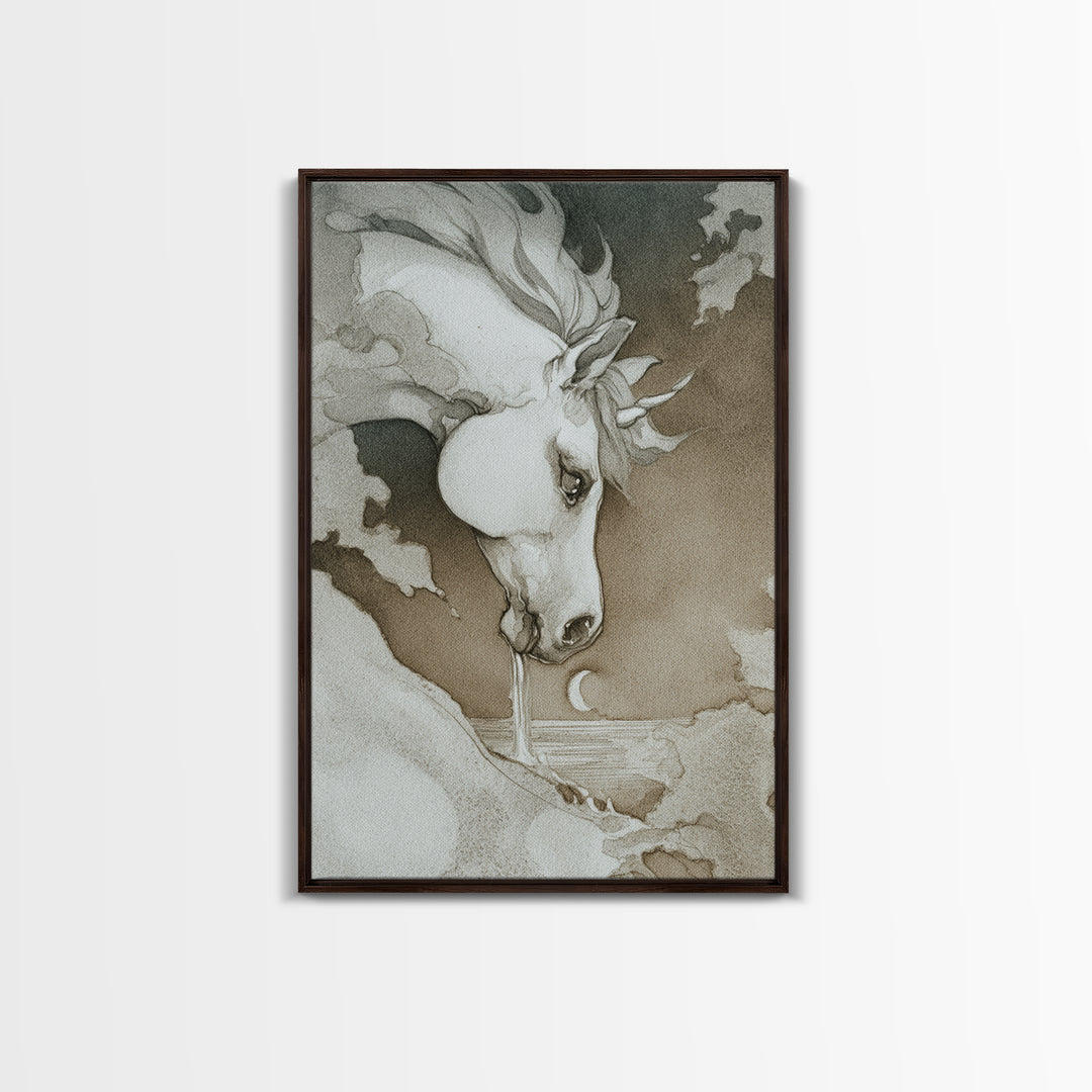 Armored Knight Facing a Glowing Portal Canvas Print, Fantasy Art, Gallery Decor, Living Room Decor, Fine Art, Mythic, FAN-2x3-15