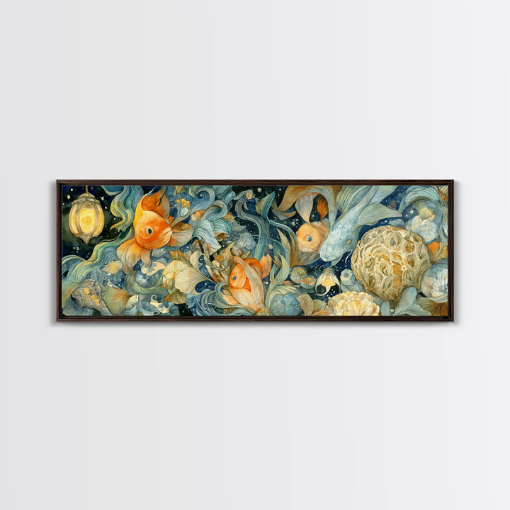 Forest Spirit with Antlers and Glowing Eyes Canvas Print, Fantasy Art, Final Fantasy Art, Living Room Decor, Fine Art, Mythic, FAN-3x1-4
