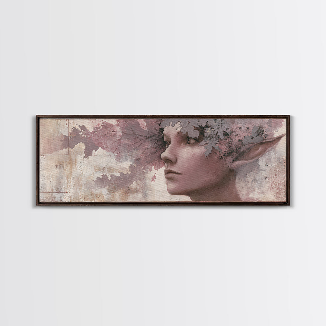 Magic Sword Embedded Framed Canvas Print, Fantasy Art, Painting, Living Room Decor, Fine Art, Mythic, Gothic Art, Landscape, FAN-3x1-51