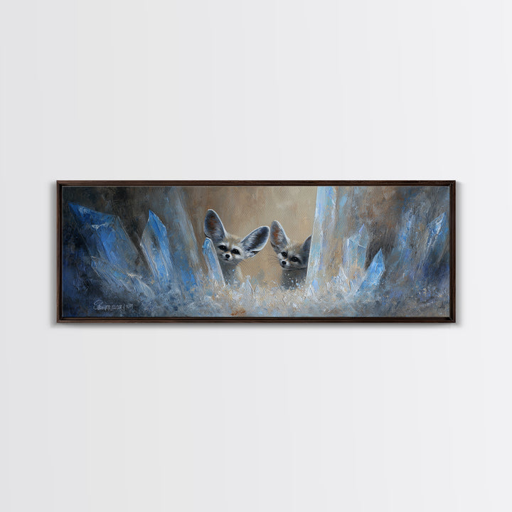 Dwarven Forge with Molten Gold Glow Framed Canvas Print, Fantasy Art, Boho Wall Art, Living Room Decor, Fine Art, Mythic, FAN-3x1-58