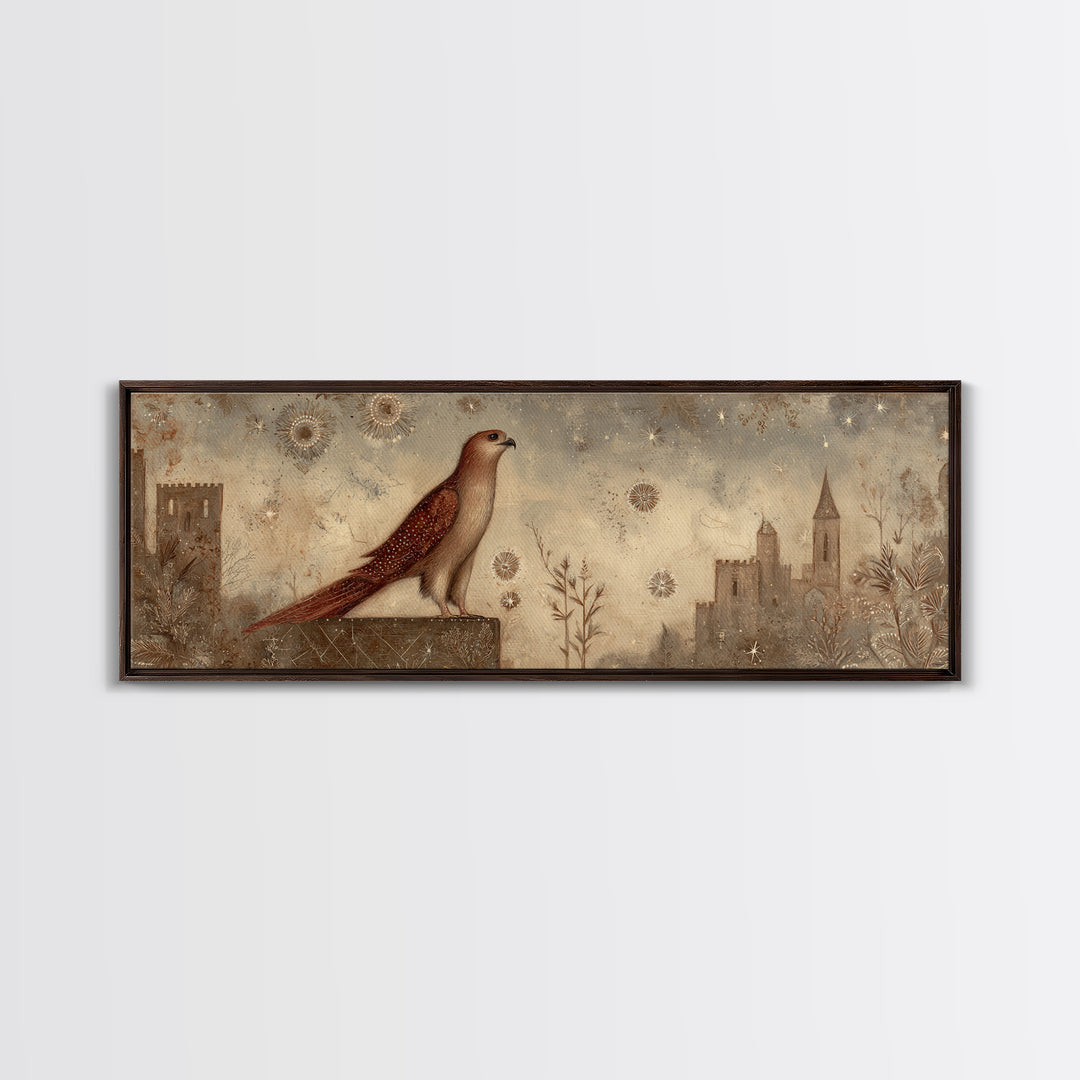 Sea Serpent Beneath a Stormy Ship Silhouette Canvas Print, Fantasy Art, Print, Living Room Decor, Fine Art, Mythic, Fairy Art, FAN-3x1-83