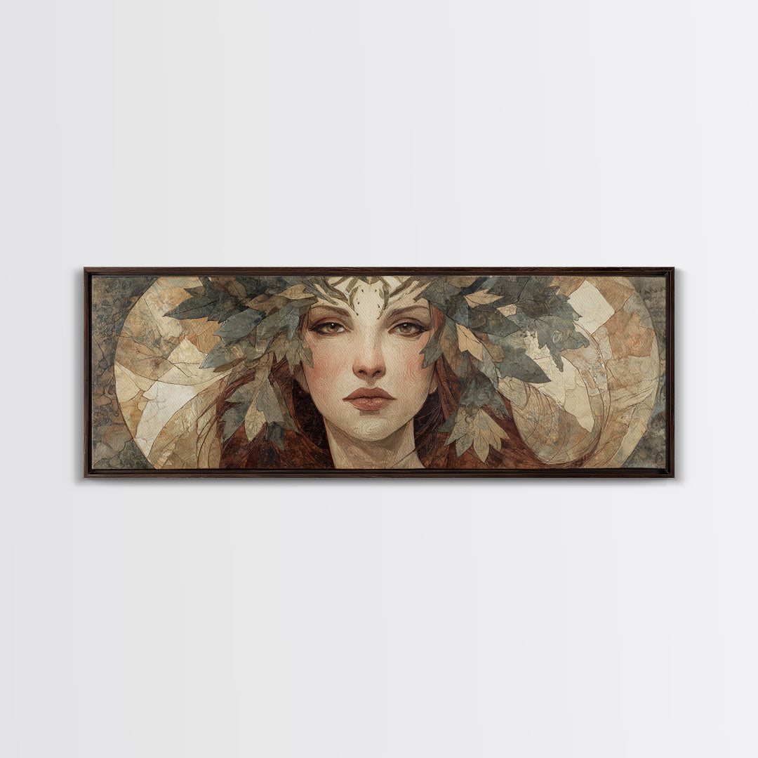 Phoenix Rising in Gold and Crimson Flames Canvas Print, Fantasy Art, Digital Painting, Living Room Decor, Fine Art, Mythic, FAN-3x1-93