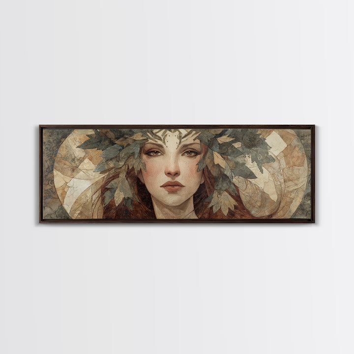 Phoenix Rising in Gold and Crimson Flames Canvas Print, Fantasy Art, Digital Painting, Living Room Decor, Fine Art, Mythic, FAN-3x1-93