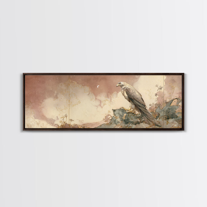 Armored Knight Facing a Glowing Portal Canvas Print, Fantasy Art, Textured Painting, Living Room Decor, Oil Painting, Mythic, FAN-3x1-95