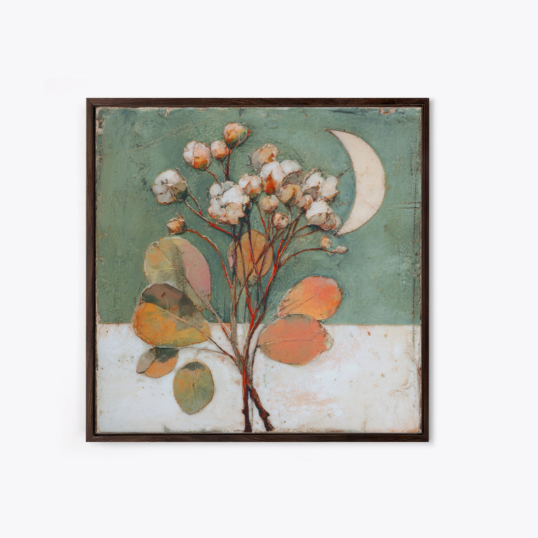 Apple Basket with Gingham Cloth Canvas Print, Farmhouse Art, Watercolor Painting, Farmhouse Decor, Fine Art, Harvest, FAR-1x1-35