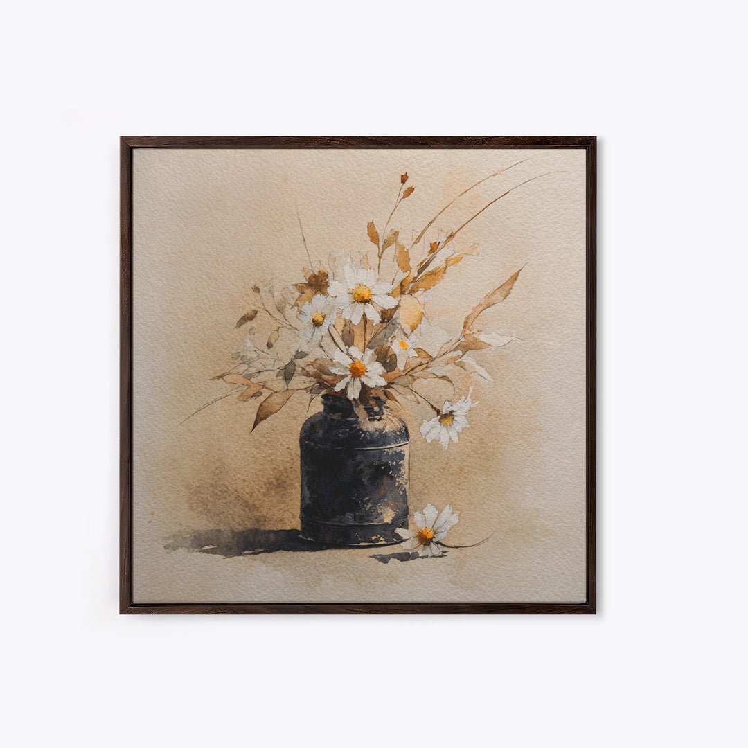 Chicken Family in a Garden Patch Framed Canvas Print, Farmhouse Art, Sage Green Wall Art, Farmhouse Decor, Fine Art, Harvest, FAR-1x1-39