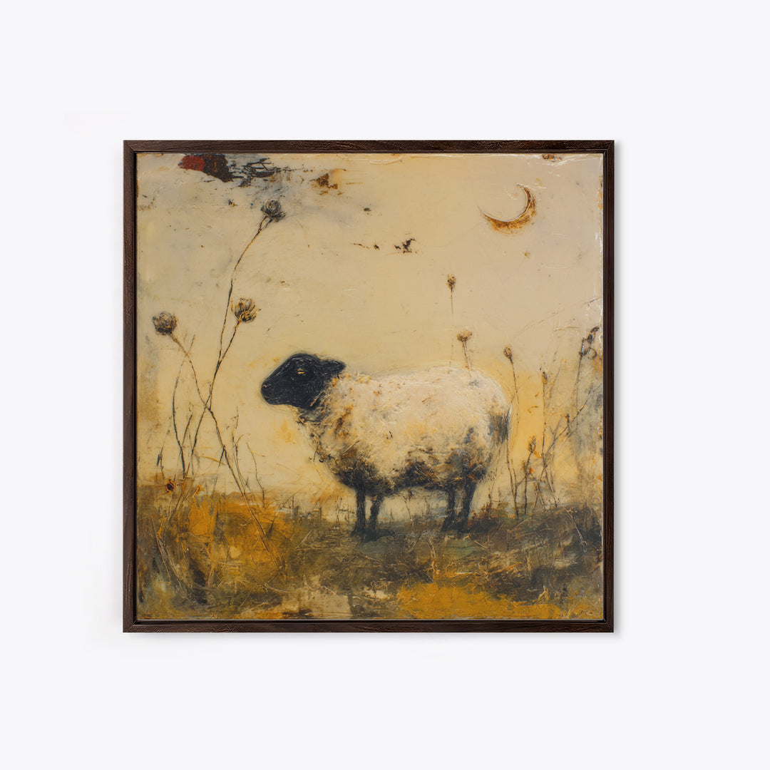 Rustic Barn in Golden Field Light Canvas Print, Farmhouse Art, Landscape Painting, Farmhouse Decor, Fine Art, Harvest, FAR-1x1-50