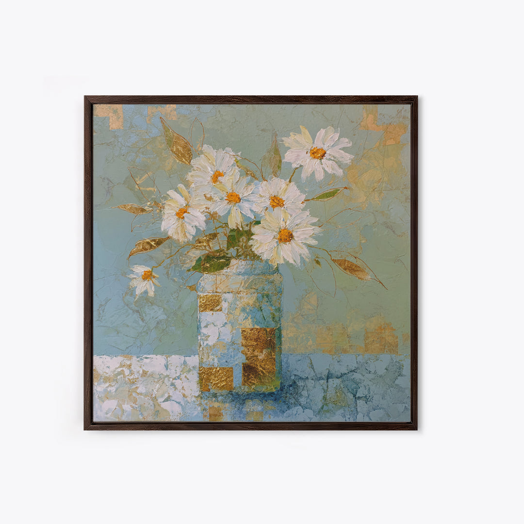 Farm Dog Lying Beside Weathered Boots Framed Canvas Print, Farmhouse Art, Statement Artwork, Farmhouse Decor, Abstract Art, FAR-1x1-57