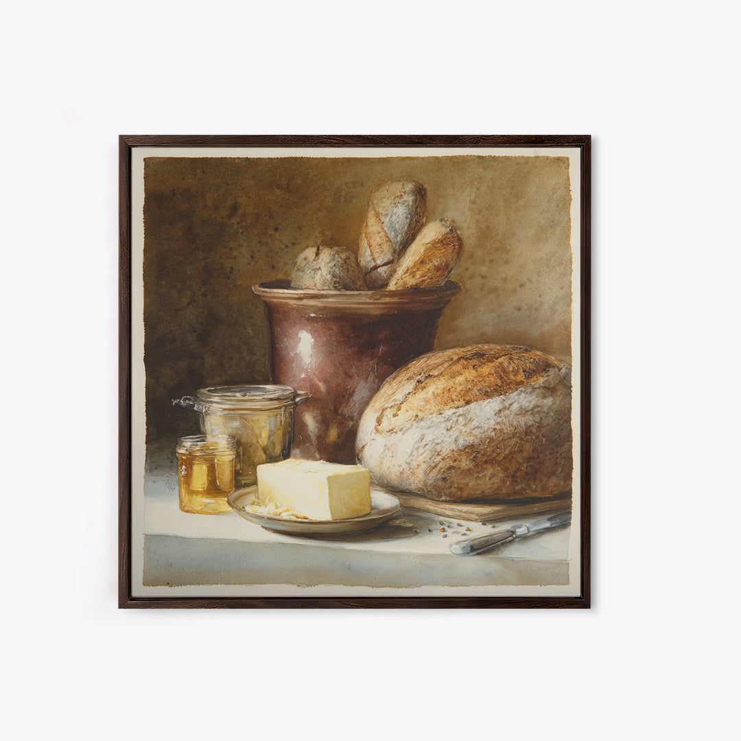 Old Milk Can Framed Canvas Print, Farmhouse Art, Gallery Wall, Farmhouse Decor, Abstract Art, Harvest, Art Print, Room Decor, FAR-1x1-84