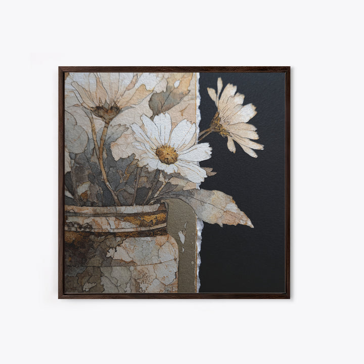 Sunflowers in a Galvanized Metal Bucket Canvas Print, Farmhouse Art, Wall Art, Farmhouse Decor, Oil Painting, Harvest, FAR-1x1-99