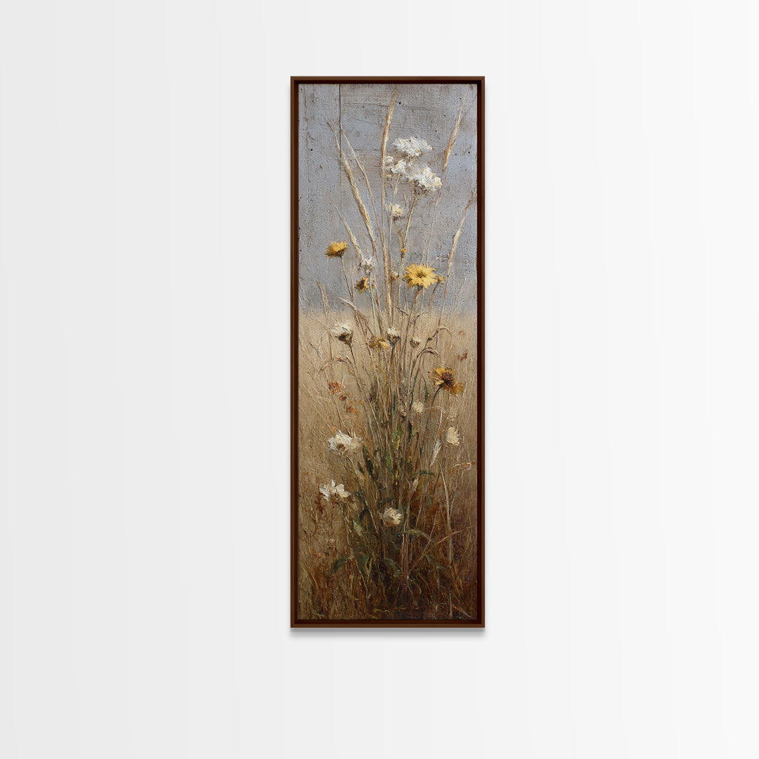 Rustic Barn in Golden Field Light Framed Canvas Print, Farmhouse Art, Neutral Decor, Farmhouse Decor, Fine Art, Harvest, FAR-1x3-62