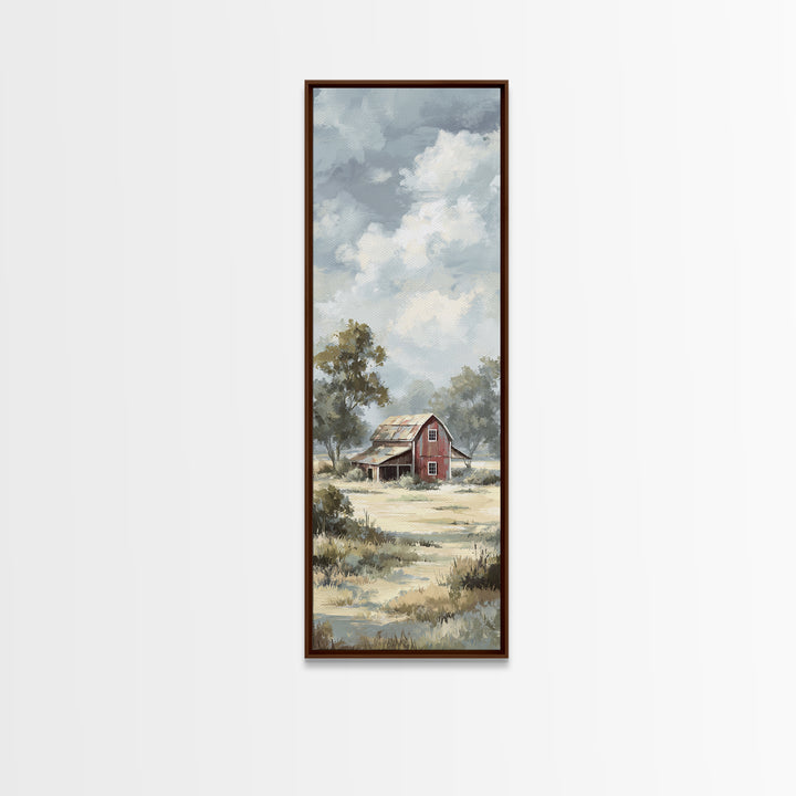 Rustic Barn in Golden Field Light Canvas Print, Farmhouse Art, Luxury Decor, Farmhouse Decor, Fine Art, Harvest, Art Prints, FAR-1x3-86
