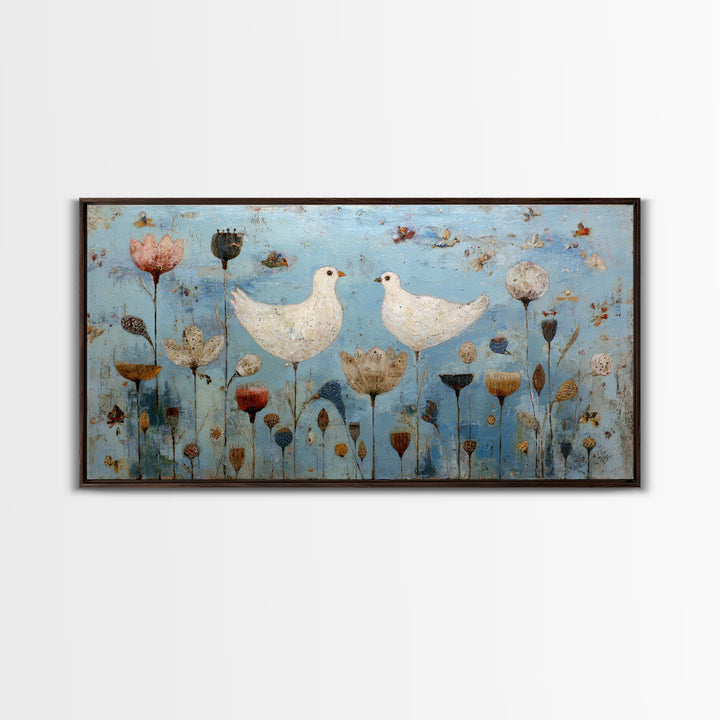 Sunflowers in a Galvanized Metal Bucket Framed Canvas Print, Farmhouse Art, Farmhouse Decor, Watercolor Art, Harvest, FAR-2x1-23