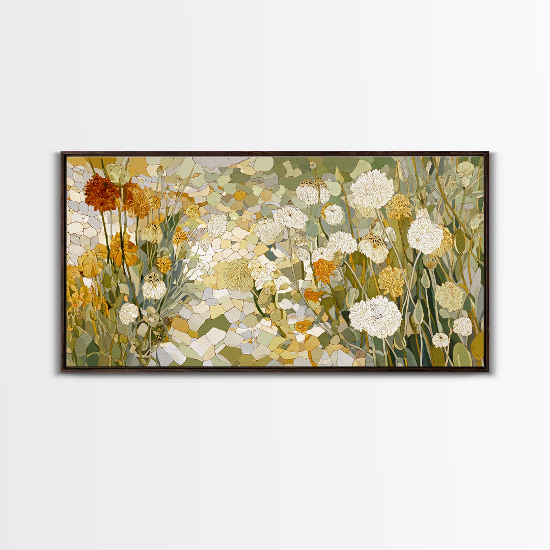 Weathered Horseshoe and Wildflowers Canvas Print, Farmhouse Art, Contemporary Art, Farmhouse Decor, Fine Art, Harvest, FAR-2x1-41