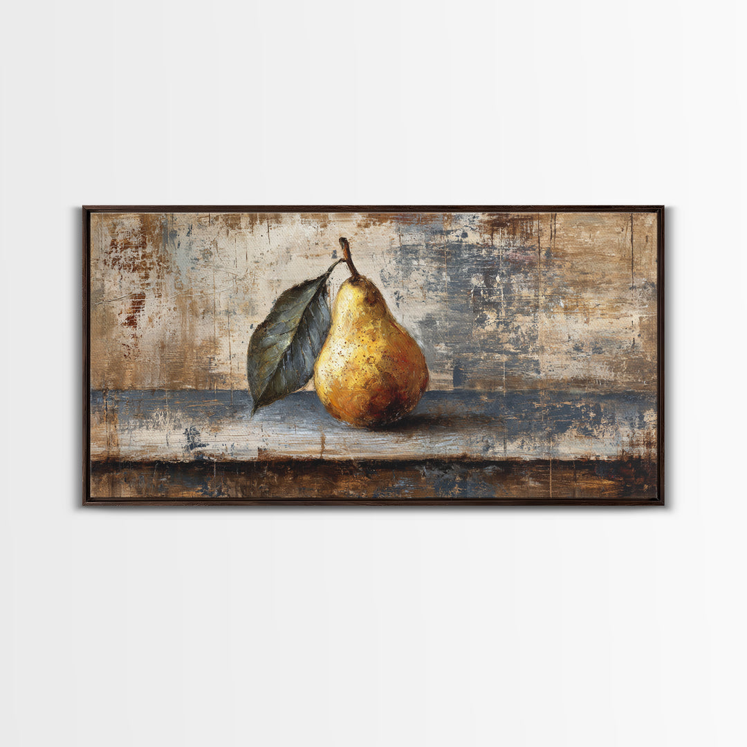 Rooster Painted in Cheerful Folk Colors Framed Canvas Print, Farmhouse Art, Oil Painting, Farmhouse Decor, Fine Art, Harvest, FAR-2x1-72