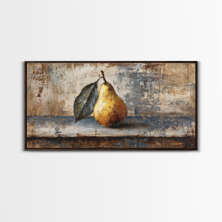 Rooster Painted in Cheerful Folk Colors Framed Canvas Print, Farmhouse Art, Oil Painting, Farmhouse Decor, Fine Art, Harvest, FAR-2x1-72