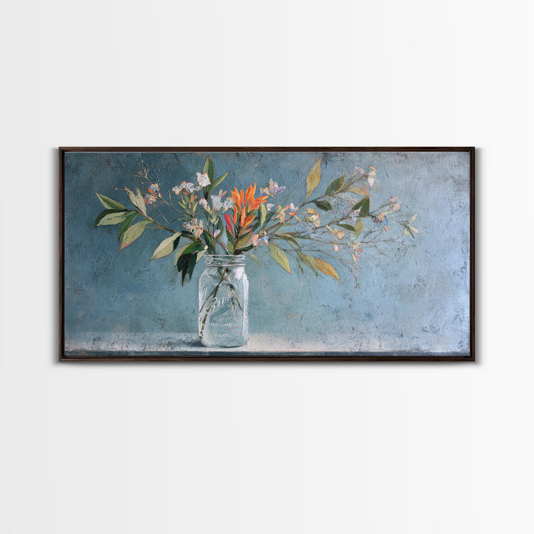 Rustic Pear Still Life on Plank Wood Framed Canvas Print, Farmhouse Art, Farmhouse Wall Decor, Farmhouse Decor, Harvest, FAR-2x1-87