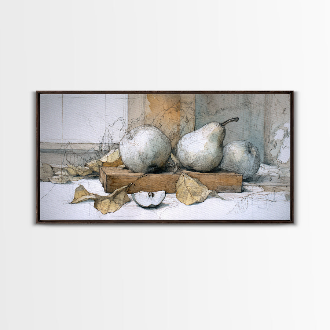 Rooster Painted in Cheerful Folk Colors Framed Canvas Print, Farmhouse Art, Black Wall Art, Farmhouse Decor, Oil Painting, FAR-2x1-96