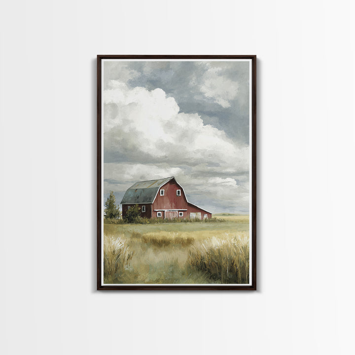 Cornfield under a Dramatic Summer Sky Canvas Print, Farmhouse Art, Minimalist Decor, Farmhouse Decor, Fine Art, Harvest, FAR-2x3-54
