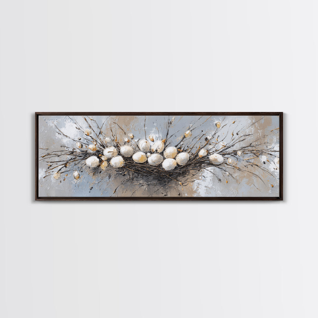 Fresh Bread Honey and Butter Still Life Canvas Print, Farmhouse Art, Minimalist Decor, Farmhouse Decor, Oil Painting, Harvest, FAR-3x1-88