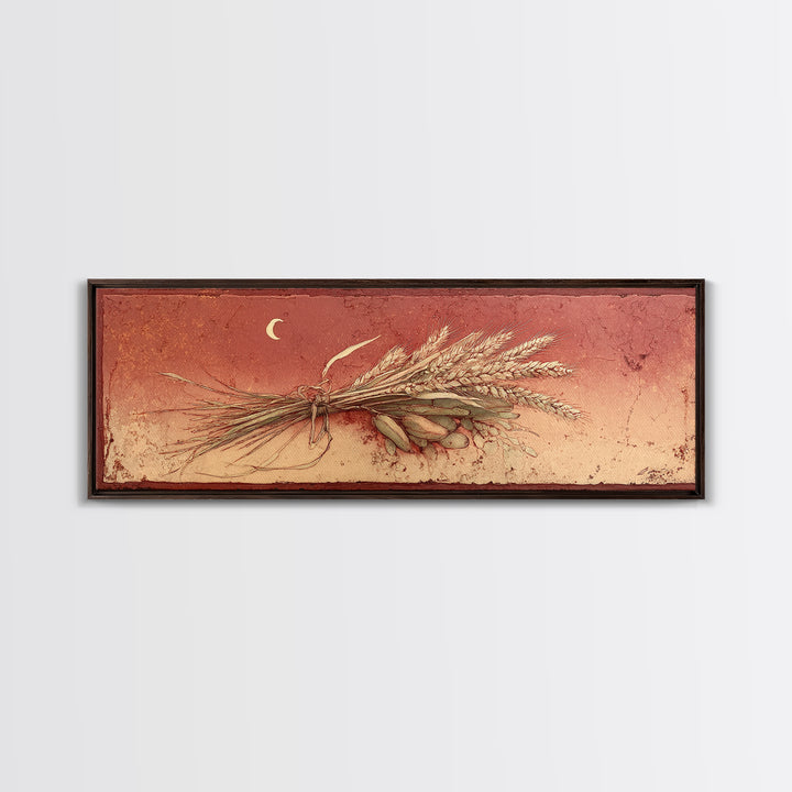 Wildflowers in a Mason Jar on Linen Canvas Print, Farmhouse Art, Textured Painting, Farmhouse Decor, Fine Art, Harvest, FAR-3x1-95