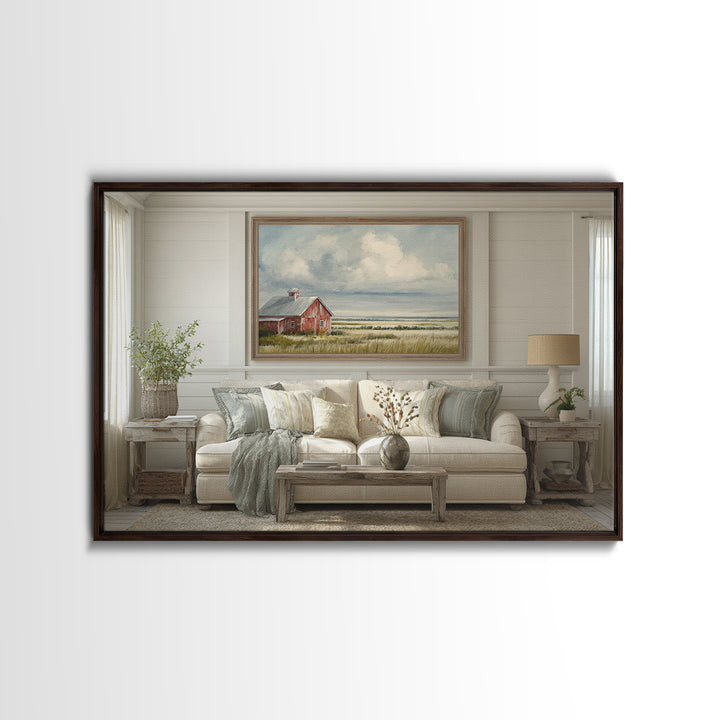 Cornfield under a Dramatic Summer Sky Canvas Print, Farmhouse Art, Farmhouse Wall Decor, Farmhouse Decor, Fine Art, Harvest, FAR-3x2-98