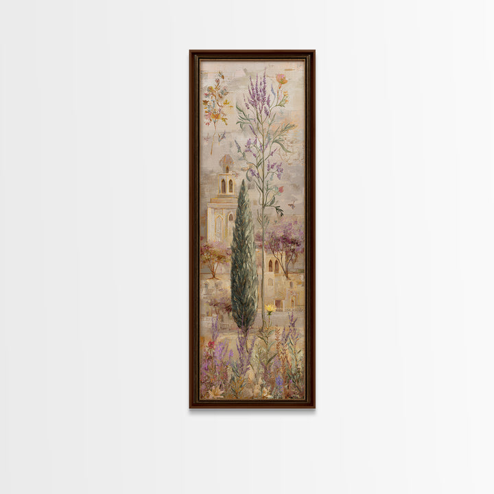Country Lane Lined Canvas Print, French Country Art, Original Painting, Farmhouse Decor, Fine Art, Country, Coastal Wall Art, FCA-1x3-11