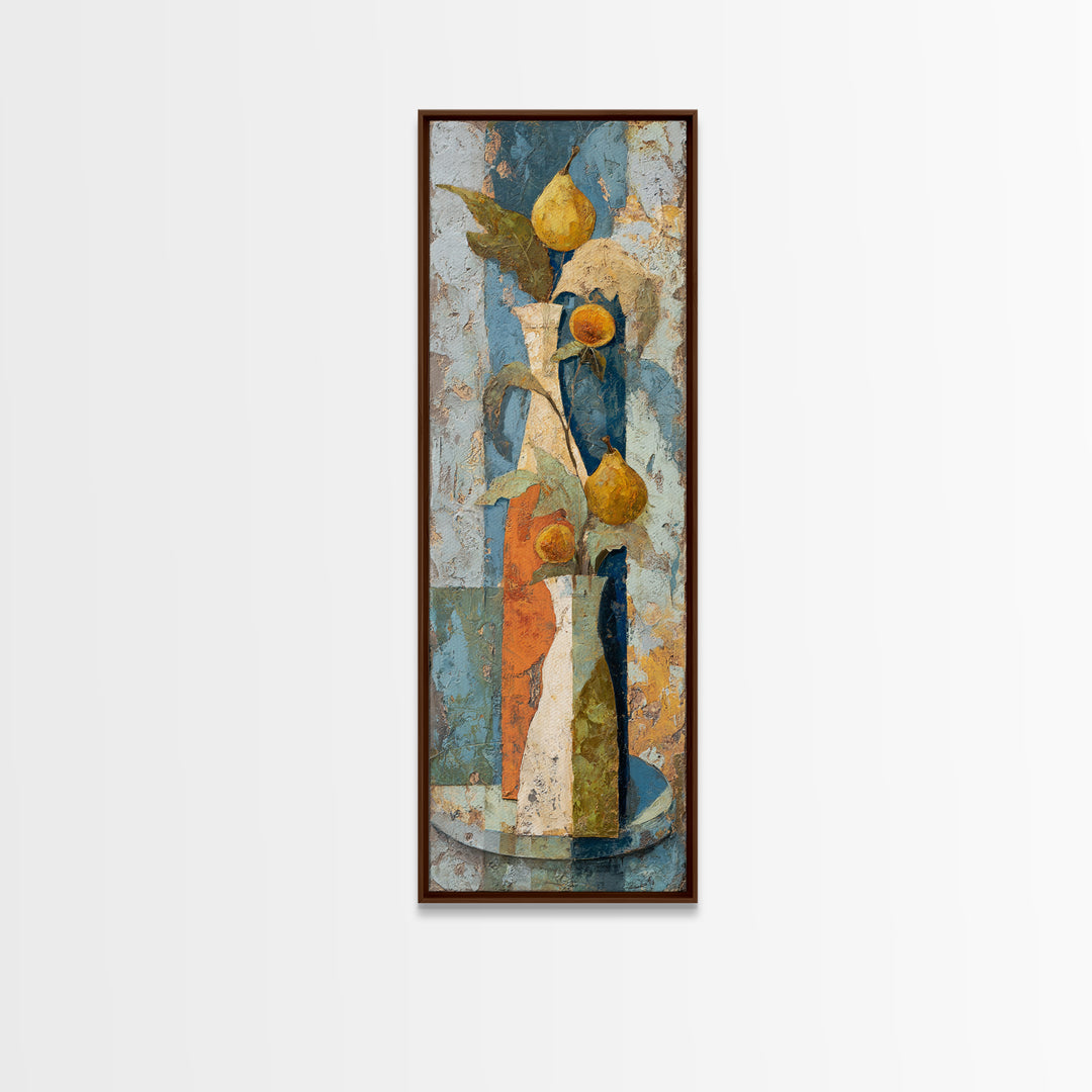 Figs on Ceramic Plate Canvas Print, French Country Art, French Country, Farmhouse Decor, Abstract Art, Country, FCA-1x3-28