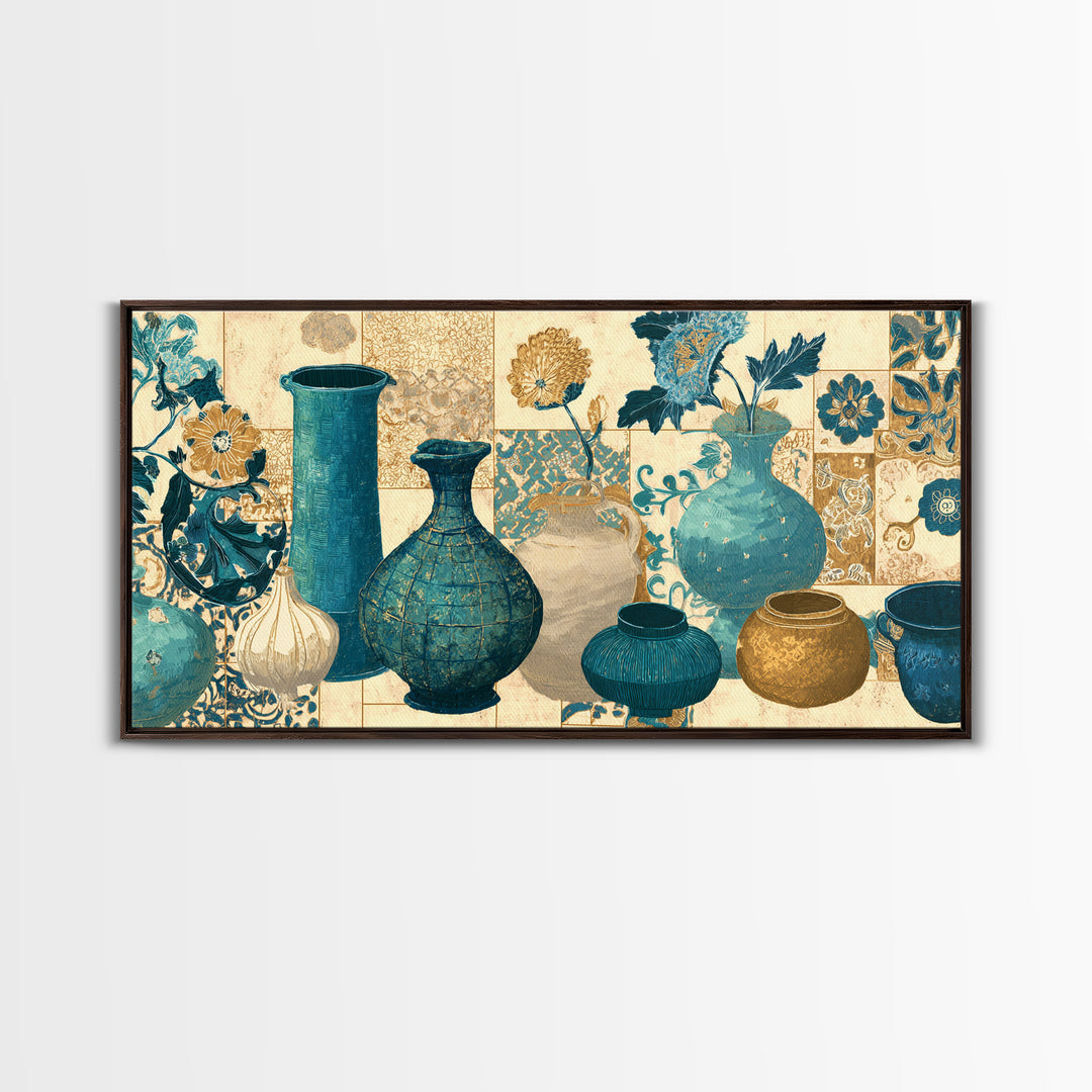 French Script Flourishes Without Readable Text Canvas Print, French Country Art, Landscape Wall Art, Farmhouse Decor, Country, FCA-2x1-38
